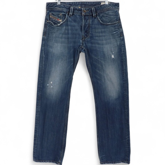 DIESEL Larkee 0880F Regular Straight Jeans Mens Sz 33x30 Button Fly Denim Casual - Picture 1 of 10